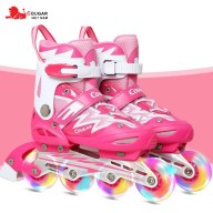 Giày trượt patin Cougar cao cấp 4 bánh phát sáng MZS835LQS- Màu Hồng thumbnail