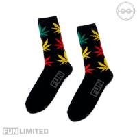 Black rasta skate Socks oldschool Leaf rasta Socks