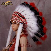 indian Feather headdress replica made halloween feather costume feather headpiece party headband