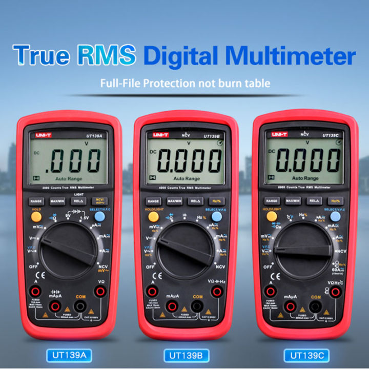 uni-t-ดิจิตอลมัลติมิเตอร์-ut139c-ac-dc-แรงดันมิเตอร์ปัจจุบัน-t-rue-rms-อุณหภูมิความถี่-tester-ncv-ไฟฟ้ามือถือ