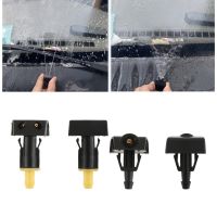 ZZOOI 2Pcs Auto Car Front Windshield Washer Wiper Water Spray Nozzle 2 Or 1 Brass Hole Column-Spray Fan-Spray for Nissan TIIDA SYLPHY