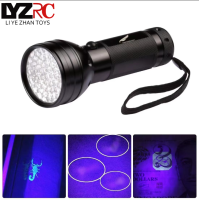 LYZRC 51LED Purple Flashlight UV Light Scorpion Flashlight Fluorescent Agent 395UV Money Detection Lamp