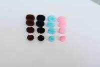 40pcs/lot---7x9mm/9x12mm/10x14mm/12x16mm blue/pink/brown/black  oval flocking toy safety nose + soft washer----size&amp;color option Nails Screws Fastener