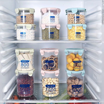 1000ml Plastic Kitchen Storage Containers Fridge Small Containers with Lids Kitchen Items Jars Food Storage Dampproof Sealed