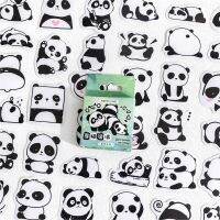 【LZ】◈  Cute Panda Cartoon Animal Adesivos DIY Graffiti À prova dágua Engraçado Kid Toy Decalque Bagagem Skate Legal DIY 45Pcs