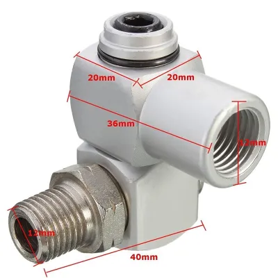 1/4 quot; Universal 360 Swivel Air Hose Connector Adapter Flow Aluminum BSP Tool