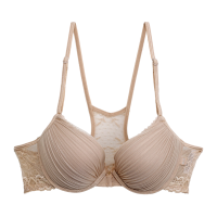 Elle Lingerie Front Hook Bra บราตะขอหน้า แต่งพลีทและผ้าลูกไม้ - LB7540