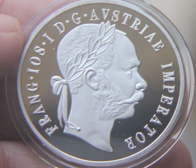 เหรียญที่ระลึกชุบเงิน35มม. ของ Franz Josef I King Of Autro-Hungary