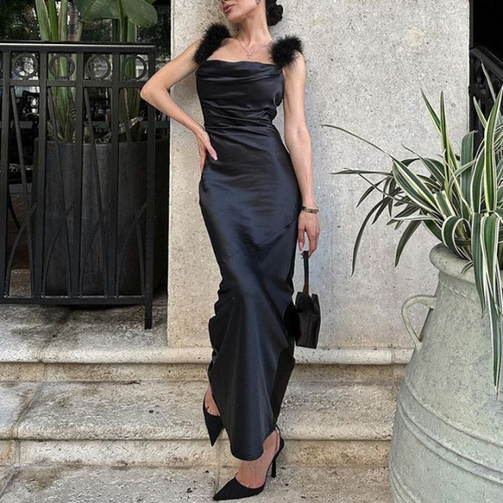 black-night-characters-will-dress-skirt-v-neck-sleeveless-cultivate-ones-morality-dress-package-buttocks-figure-with-long-skirt-of-tall-waist