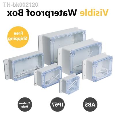 ✠✠✉ ABS Visible Wire Junction Box Waterproof Electronic Watertight Enclosure Box IP67 Transparent Safe Case Plastic Boxes Organizer