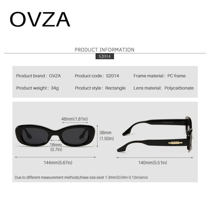 ovza-แฟชั่นใหม่แว่นกันแดดผู้หญิงอินเทรนด์แว่นตาชายใสกรอบ-s2014