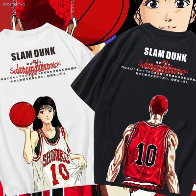 ข้อเสนอพิเศษ tshirt Slam Dunk T-shirt◙Slam Dunk เสื้อยืดแขนสั้นผู้ชายเสื้อบาสเกตบอลกีฬา Sakuragi Hanado อะนิเมะพิมพ์ Xia Kobe ที่ระลS-5XL