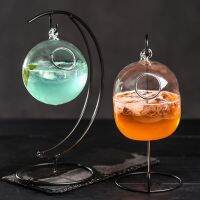 Ins net iron art cocktail glass personalized western restaurant wine creative hanging bottle cold drink