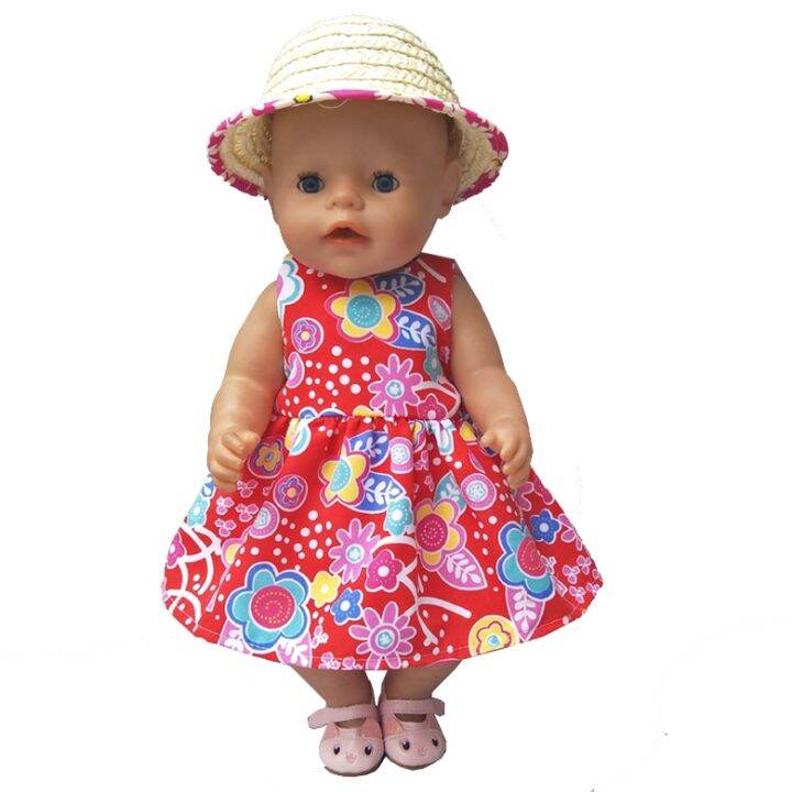 cw-43cm-baby-new-born-doll-dress-hat-for-18-quot-girl-doll-clothes-accessories-toys-skirt