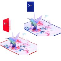 3D for pop Up Cards Hummingbird Birthday Anniversary Gifts Postcard Wedding Invitations Greeting Cards with Envelope