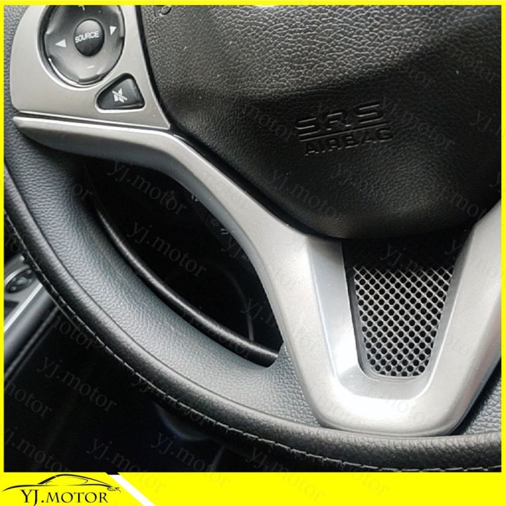 ปลอกหุ้มพวงมาลัยรถยนต์-คาร์บอนไฟเบอร์-สําหรับ-honda-hr-v-gm6-jazz-gk5-ปี-2015-2019-steering-wheel-cover-trim