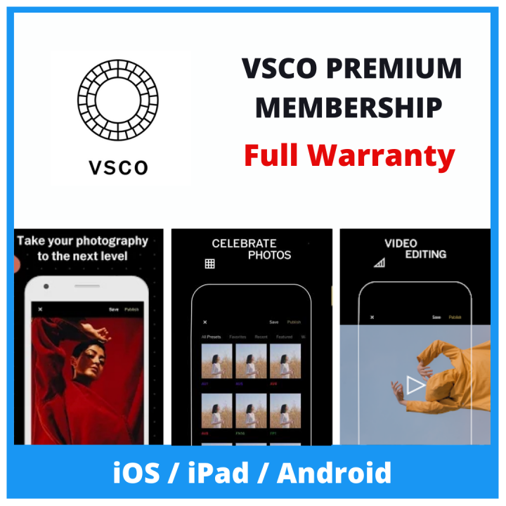 VSCO Premium Membership Account Lifetime Subscription iOS / Android