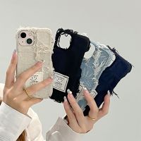 BGF Ins Korean Denim Cowboy Canvas Tassels Y2k Color iPhone 14 13 12 Shockproof Soft Back Cover