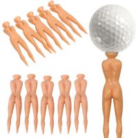 10Pcs/lot Plastic Novelty Joke Naked Nude Lady Golf Tee Practice Training Golf Tees bulk 70mm for Men Women Golfer Game Training Towels