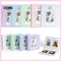 CCVG กล่องเก็บอัลบั้มรูปสำหรับตั๋วชมภาพยนตร์,กล่องเก็บภาพขนาด3นิ้วหนังสือนิทานหนังพียูคุณภาพสูงการ์ดออแกไนเซอร์สำหรับ Fujifilm Instax Mini 12/11/9ครัวเรือน