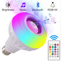 Y2M46  LED RGB หลอดไฟอัจฉริยะ ลําโพงบลูทูธ หลอดไฟ รีโมทคอนโทรลไร้สาย E27