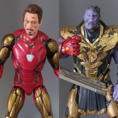 Marvel Legends Thanos &amp; สัญลักษณ์ไอรอนแมน LXXXV ไม่สมบูรณ์อุปกรณ์เสริม6 "ตุ๊กตาขยับแขนขาได้หลวม