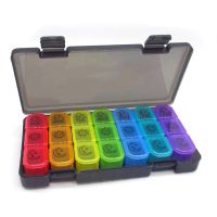 【CW】 1Pcs 7 Days Weekly Pill Medicine Holder Organizer 21/14 Grids Storage for Medications Vitamins