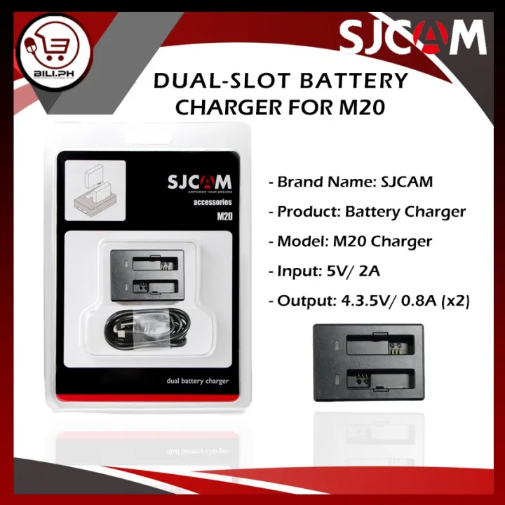 SJCAM M20 DUAL SLOT BATTERY CHARGER Lazada PH