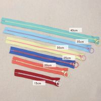 3 Closed End Resin Zippers Pull Ring Zip Slider Head For Sewing Bags Wallet Purse Shoes Cloth Accessory Craft 20/25/30/35/40Cm