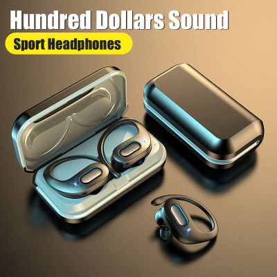 Wireless 5.0 Headphones Sport Stereo Ear Hook HiFi Bluetooth Earphone Headset Noise Reduction Waterproof Earbuds With Microphone