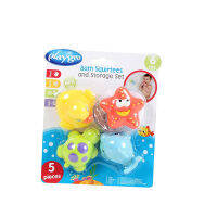 Playgro Friends Bath Fun &amp; Storage Set ของเล่น ตัวการ์ตูนสัตว์ในน้ำ,เต่า,เป็ดน้อย และปลาดาว สุดน่ารัก