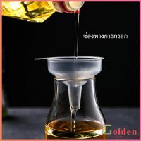 Golden เติมของเหลวใส่ขวด กรวยพลาสติก มินิ โปร่งใส เติมน้ำหอม  Filling funnel