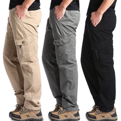 2023 High Quality Mens Cargo Pants Casual Loose Multi Pocket Military Pants Long Trousers for Male Joggers Plus Size 5XL 6XL