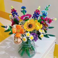 2023 Hot Sale Wildflower Bouquet Flowers 939Pcs Building Block Brick Model Kit Compatible 10313 Ideas Creative Toys For Boy Gift