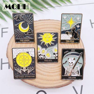 【CW】 Punk Enamel Pins Star Alloy Brooch Badge Jewelry