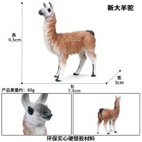 6รูปแบบ5-10ซม. สัตว์ป่า Alpaca แบบจำลองที่เป็นของแข็งตัวเลขการกระทำสวนสัตว์ของเล่นเพื่อการศึกษาเครื่องประดับคอลเลกชันเด็ก