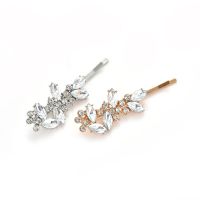 &amp;gt;CW Womens Fashion Rhinestone Hair Clip Leaf Hairpin Barrettes Hair Accessories Styling Tool