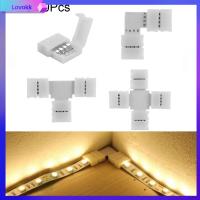 LOVOKK 1/5/10PCS สำหรับ 3528 5050 คลิปต่อ Coupler มุม 10mm PCB ขั้วต่อ LED Strip 4Pin