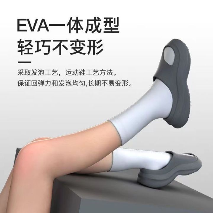 รองเท้าแตะพื้นหนาทำจาก-eva-สำหรับผู้ชายและคู่รักกีฬาสำหรับผู้หญิงรองเท้าแตะรัดหัวมีรูสีแดงผ่านอินเตอร์เน็ต