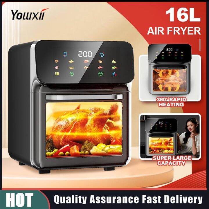Yowxii Smart LCD Air Fryer 16L Large Capacity Touchscreen Oven