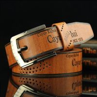 Vintage Mens Genuine Leather Belts Luxury Pin Buckle Male Belts High Quality Leather Strap Fashion Man Belts Jeans Waistband Belts