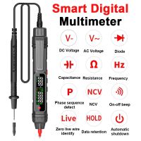 มัลติมิเตอร์แบบดิจิทัลอัจฉริยะจำนวน6000ชิ้นแบบไม่สัมผัสเครื่องทดสอบ NCV ความจุโอห์มปากกาตรวจจับความแม่นยำสูง