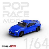 Popprace รถรุ่น1:64รถ BRZ 2022อัลลอยหล่อขึ้นรูปสีฟ้า