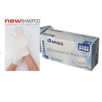 [คุณภาพสูง!!] ถุงมือยาง ไม่มีแป้ง ARISS Latex Examination Gloves มาตรฐาน ISO9001 Food Safe - สีขาว (กล่อง 100ชิ้น) glove ถุงมือยาง ถุงมือ **พร้อมส่ง**