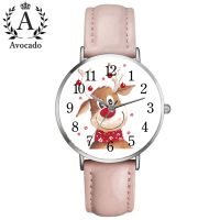 [Aishang watch industry]ใหม่คริสมาสต์นาฬิกาแฟชั่นกวางดิจิตอลหญิงดูสายหนังสีชมพูสาวของขวัญปีใหม่