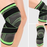 สนับเข่า สายรัดเข่า สายพยุงเข่า อุปกรณ์พยุงเข่า ที่รัดหัวเข่า Kneepad 1 PCS 3D Weaving Knee Brace 2020 Hot Sale 1 Pcs Adjustable Sports Knee Pads Bandage Safety Guards Patella Pads for Gym Workout Fitness