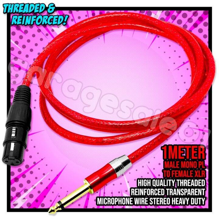 ⚡1 Meter Colorful Quality Heavy Duty Short Microphone Wire Cable⚡ Lazada PH