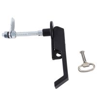 Can Rotate the Door Lock At Will Metal Door Lock L-Handle Lock for Thick Door Panel Latch Button Locks