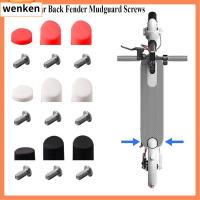 WENKEN 3Pcs/set 3สี ปลั๊กเสียบ สกูตเตอร์ไฟฟ้าอุปกรณ์เสริม สกรูบังโคลน สกรูกันชนหลัง หมวกยาง สกูตเตอร์ด้านหลังชิ้นส่วน