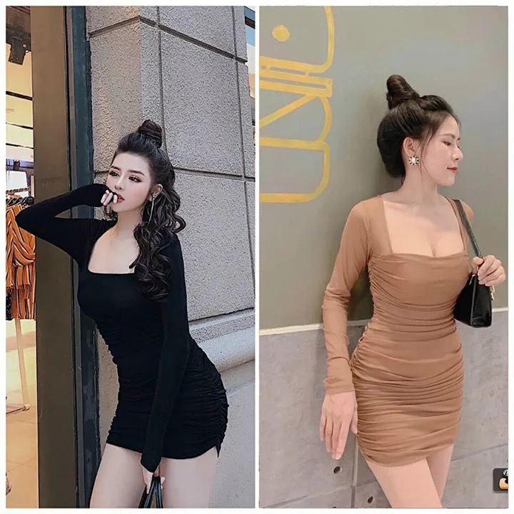 Váy nhún eo xẻ tà  V322  HECCI FASHION